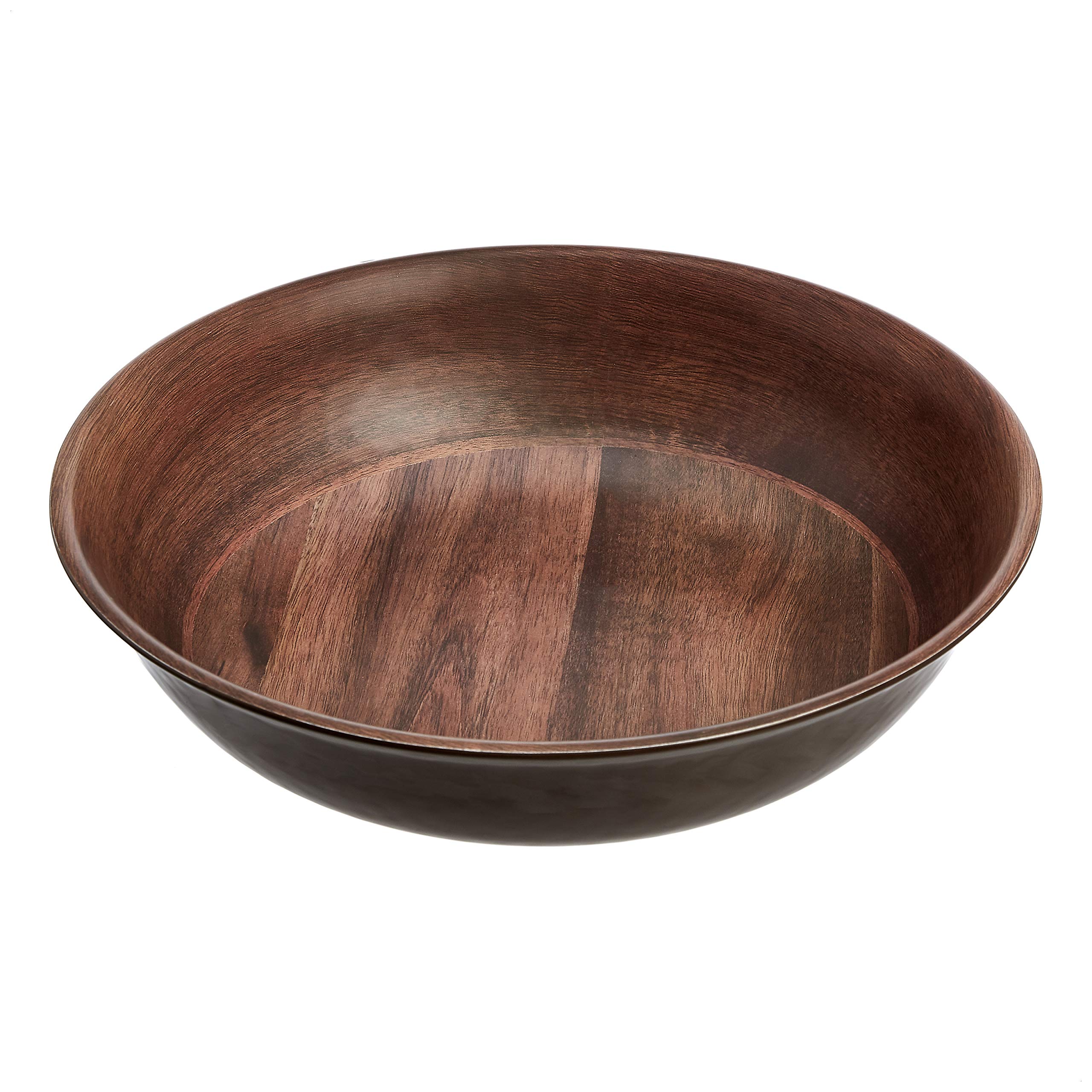 AmazonBasics 沙律上菜碗連餐具｜13.8吋・相思木紋・圖片 3